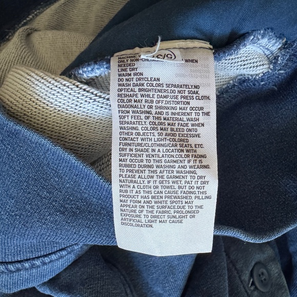 Men's UNIQLO Indigo dye sweat cardigan, Medium - Picture 7 of 8